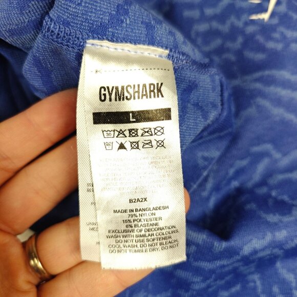 Gymshark Adapt Animal Seamless Cycling Shorts Court Blue Size Large - Picture 6 of 6